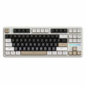 ATTACK SHARK X87 Wireless Gasket Mechanical Keyboard – Blueberry Switch, RGB, Tri-Mode - Cheese White