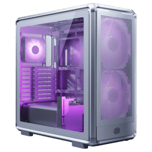 Cooler Master MasterFrame 600 Silver Mid‑Tower Gaming PC Case – Stylish Mesh Design & High Airflow