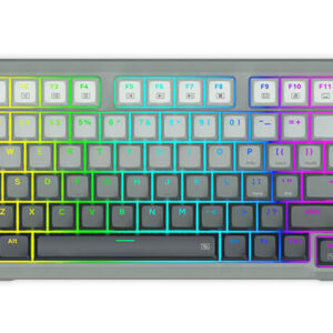 Eyooso HZ-82 Magnetic Axis Rapid Trigger RGB Mechanical Gaming Keyboard – Rainbow Gray