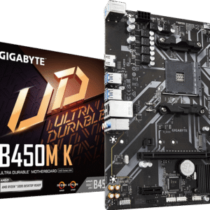 Gigabyte B450M K Motherboard – AMD AM4 Micro-ATX, DDR4, M.2 NVMe, HDMI, PCIe x16, USB 3.1, B450 Chipset