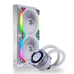 Lian Li Galahad 240 White AIO CPU Cooler – SL120 ARGB Edition