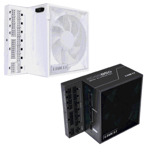 Lian Li Edge 850W 80+ Platinum Full Modular ATX 3.1 Power Supply – Dual Chamber, PCIE 5.1, Black & White