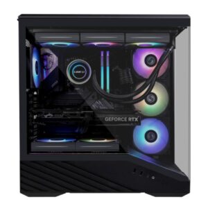 Stylish gaming PC case with RGB lighting and tempered glass panelcase