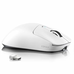 ATTACK SHARK X3MAX Wireless Gaming Mouse White 49g Superlight, PAW3950 Sensor, Tri-Mode, 42000 DPI
