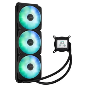 ASUS Prime LC360 LCD ARGB Liquid CPU Cooler – 360mm AIO with Custom LCD Display & ARGB Lighting
