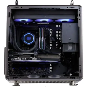 Cooler Master Qube 540 Stardust Iron Mid‑Tower Gaming PC Case – High‑Airflow ATX Chassis with Tempered Glass