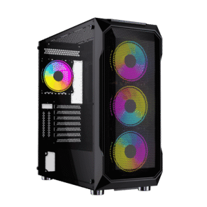 Thunder SCAR TGS V36 Gaming ATX Case – Tempered Glass, RGB Fans - Black